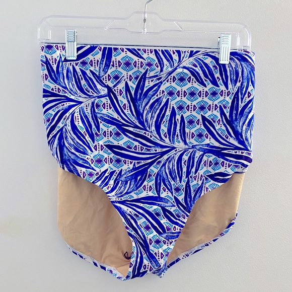 Swimsuits For All: Plus Size 30 2-piece Blue/White Swim Dress with Bottoms. - Picture 9 of 9